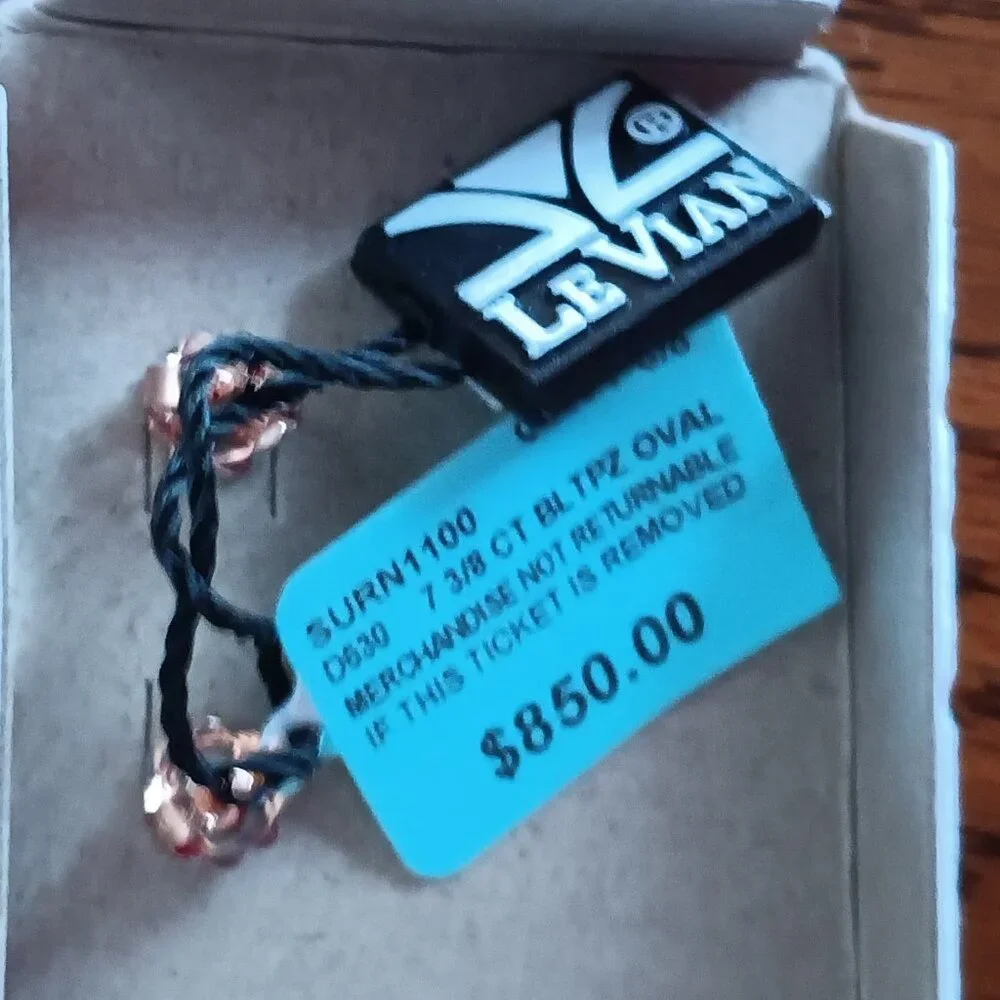 New Levian 7.38 ct. tw. Ocean Blue Topaz™ in 14K Strawberry Gold Plated earrings - Picture 5 of 6